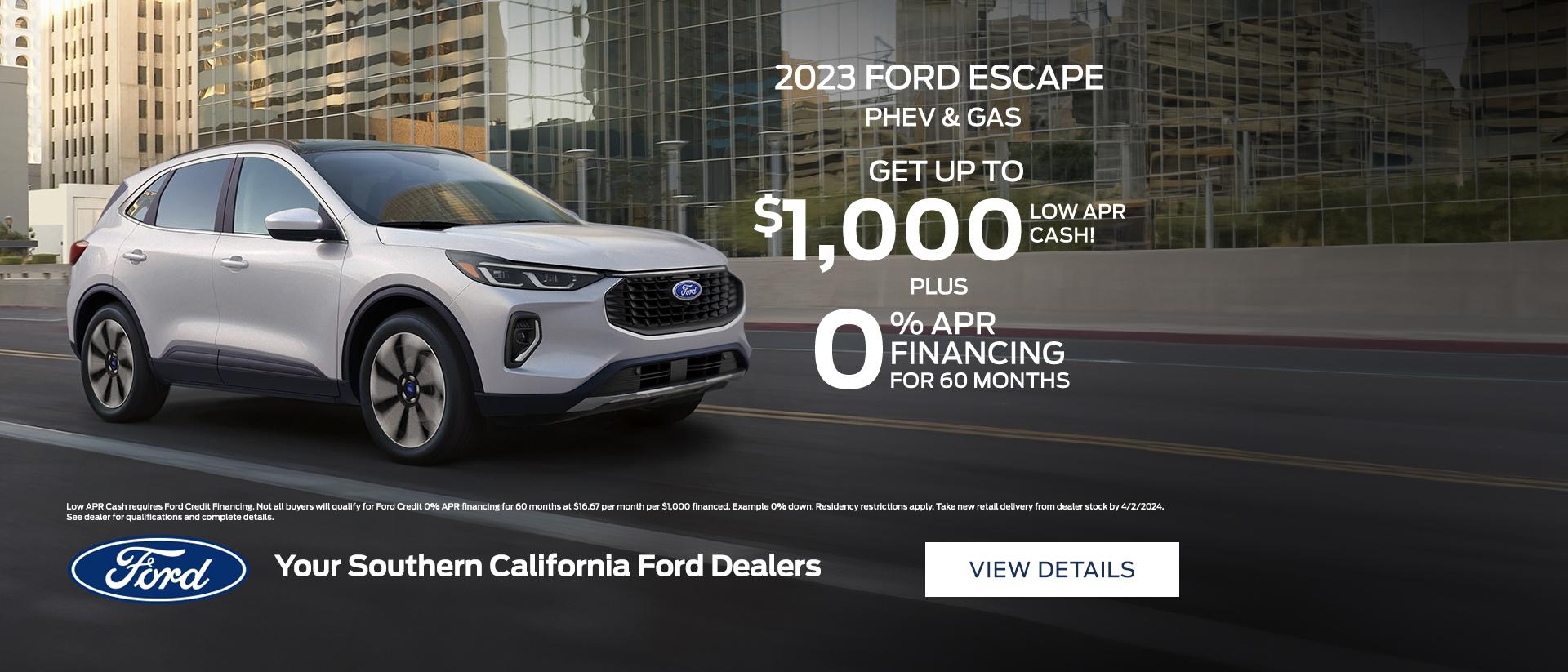 2023 Ford Escape Purchase Offer | Southern California Ford Dealers